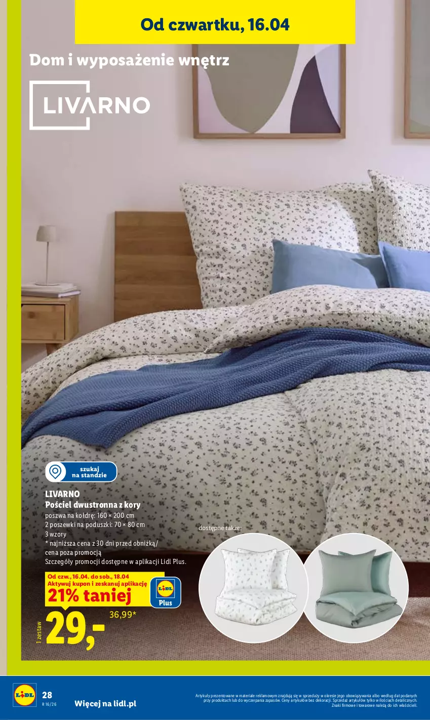 Gazetka promocyjna Lidl - Katalog ważny od 13.04 - ważna 13.04 do 18.04.2026 - strona 34 - produkty: Ivar, Pościel, Pościel dwustronna