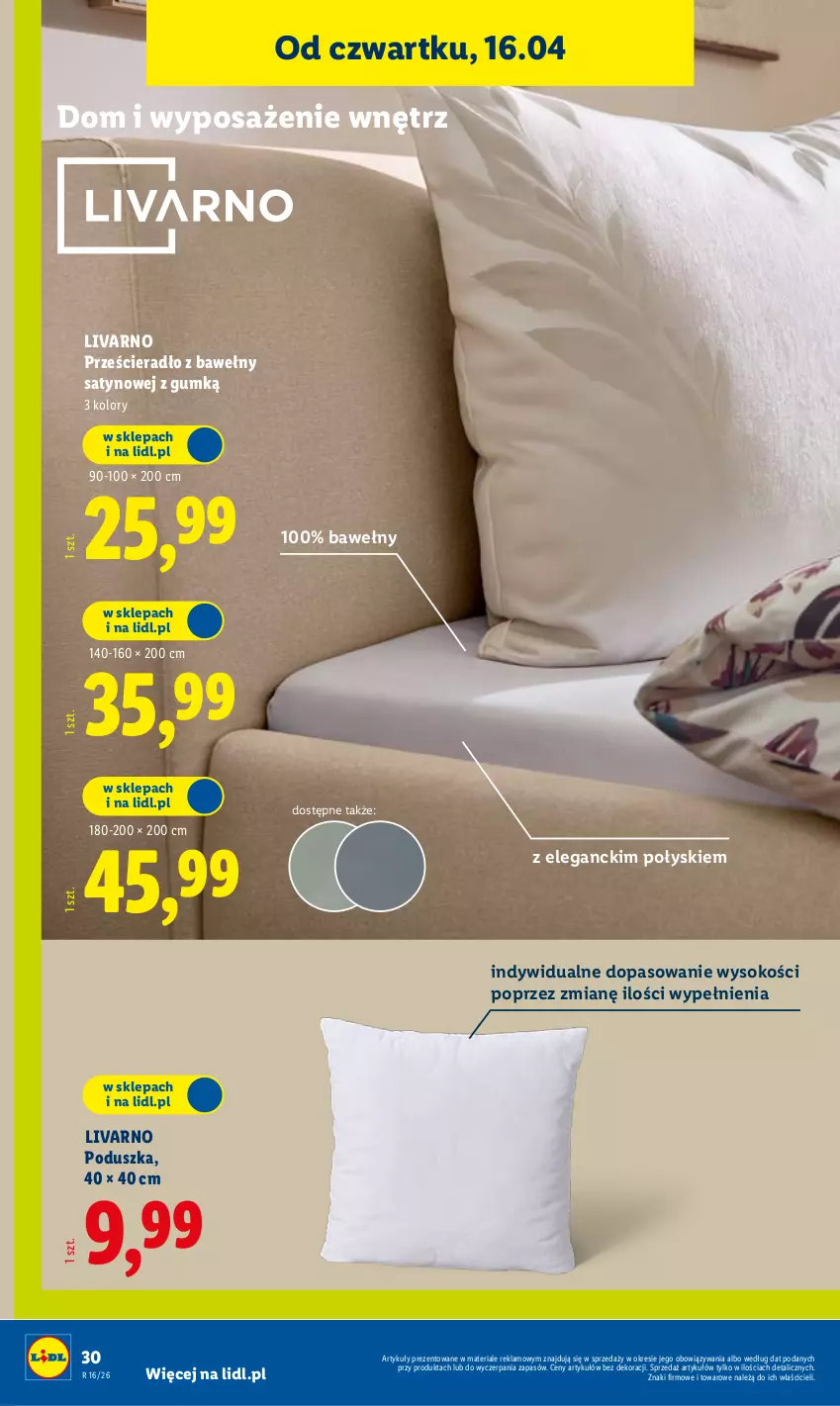 Gazetka promocyjna Lidl - Katalog ważny od 13.04 - ważna 13.04 do 18.04.2026 - strona 36 - produkty: Ivar, Poduszka, Prześcieradło, Sok