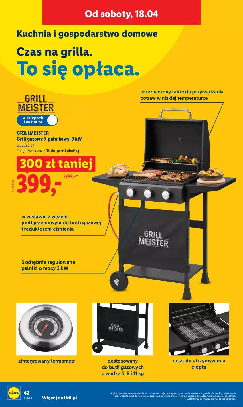 Gazetka promocyjna Lidl - Katalog ważny od 13.04 - ważna 13.04 do 18.04.2026 - strona 48 - produkty: Grill, Grill gazowy, Kuchnia, Termometr