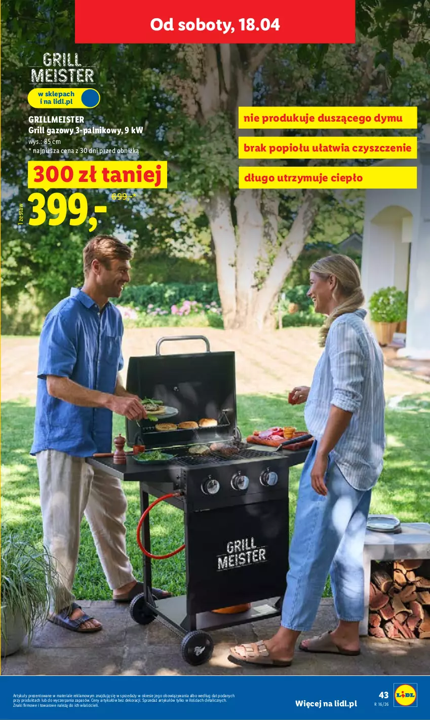 Gazetka promocyjna Lidl - Katalog ważny od 13.04 - ważna 13.04 do 18.04.2026 - strona 49 - produkty: Grill, Grill gazowy