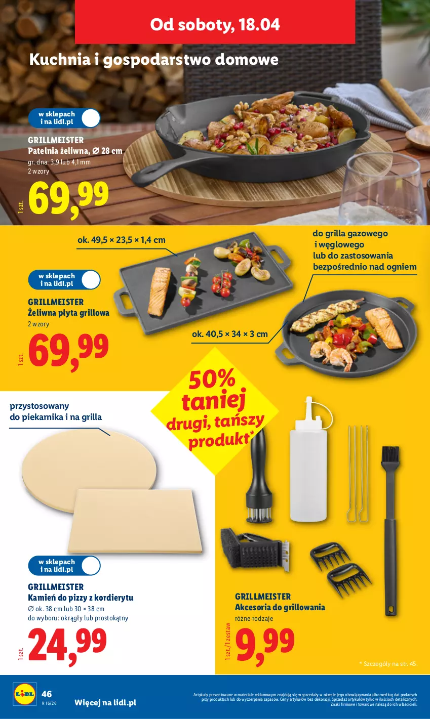 Gazetka promocyjna Lidl - Katalog ważny od 13.04 - ważna 13.04 do 18.04.2026 - strona 52 - produkty: Grill, Kuchnia, Patelnia, Piekarnik, Płyta
