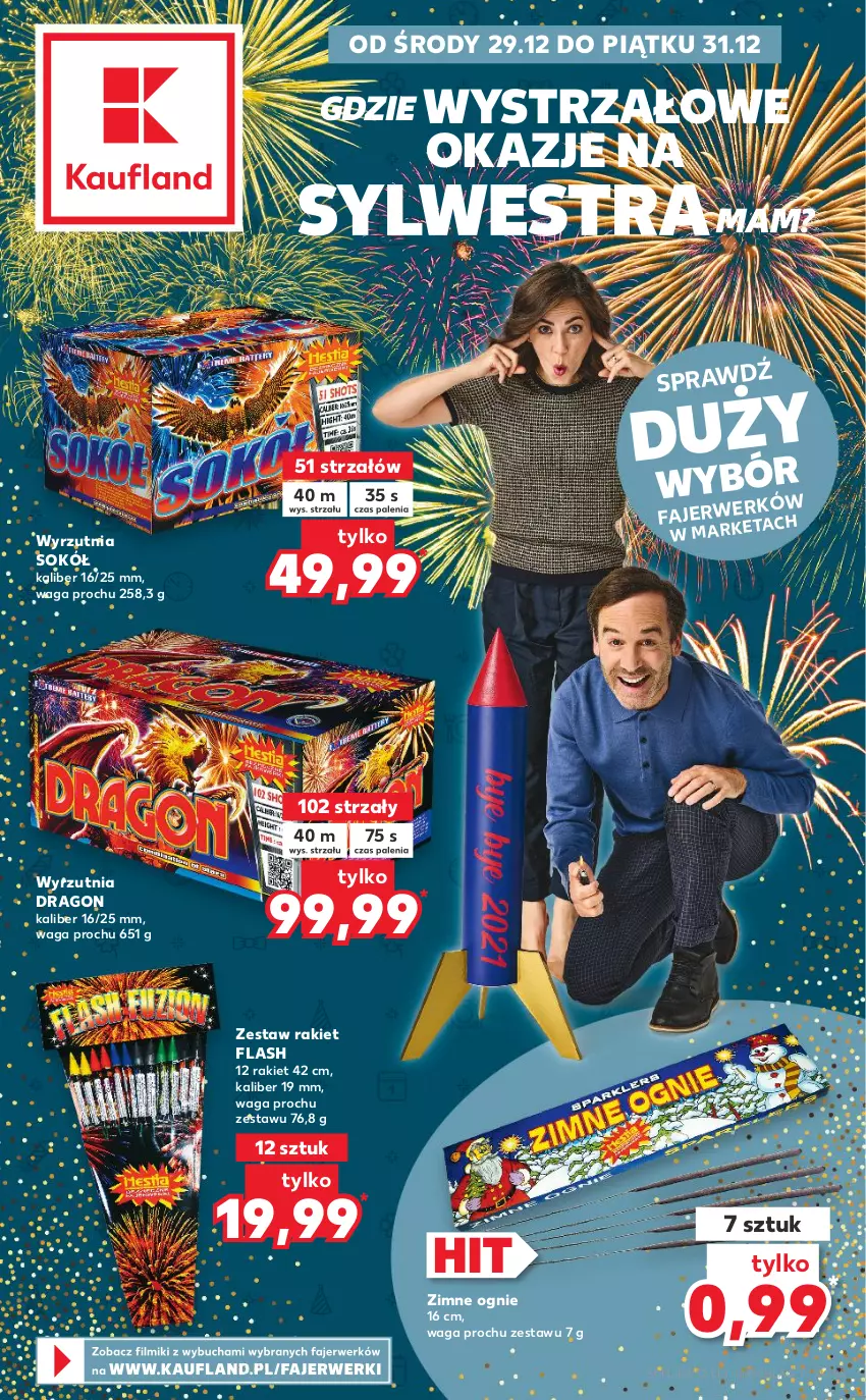 Gazetka promocyjna Kaufland - OFERTA TYGODNIA - ważna 29.12.2021 do 04.01.2022 - strona 1 - produkty: Fa, Sok, Sokół, Strzałów, Waga, Wyrzutnia