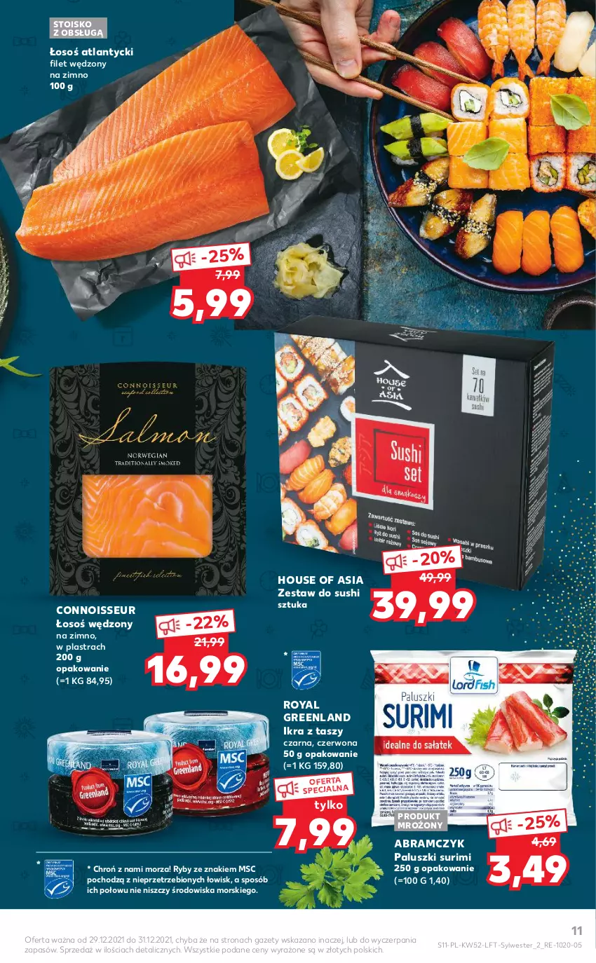 Gazetka promocyjna Kaufland - OFERTA TYGODNIA - ważna 29.12.2021 do 04.01.2022 - strona 11 - produkty: House of Asia, Surimi, Sushi, Zestaw do sushi