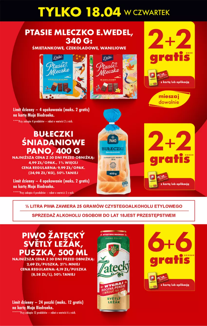 Gazetka promocyjna Biedronka - Od czwartku - ważna 18.04 do 24.04.2024 - strona 3 - produkty: Bułeczki, Danio, Dron, Goal, Gra, Mleczko, Piwa, Piwo, Ptasie mleczko, Robot