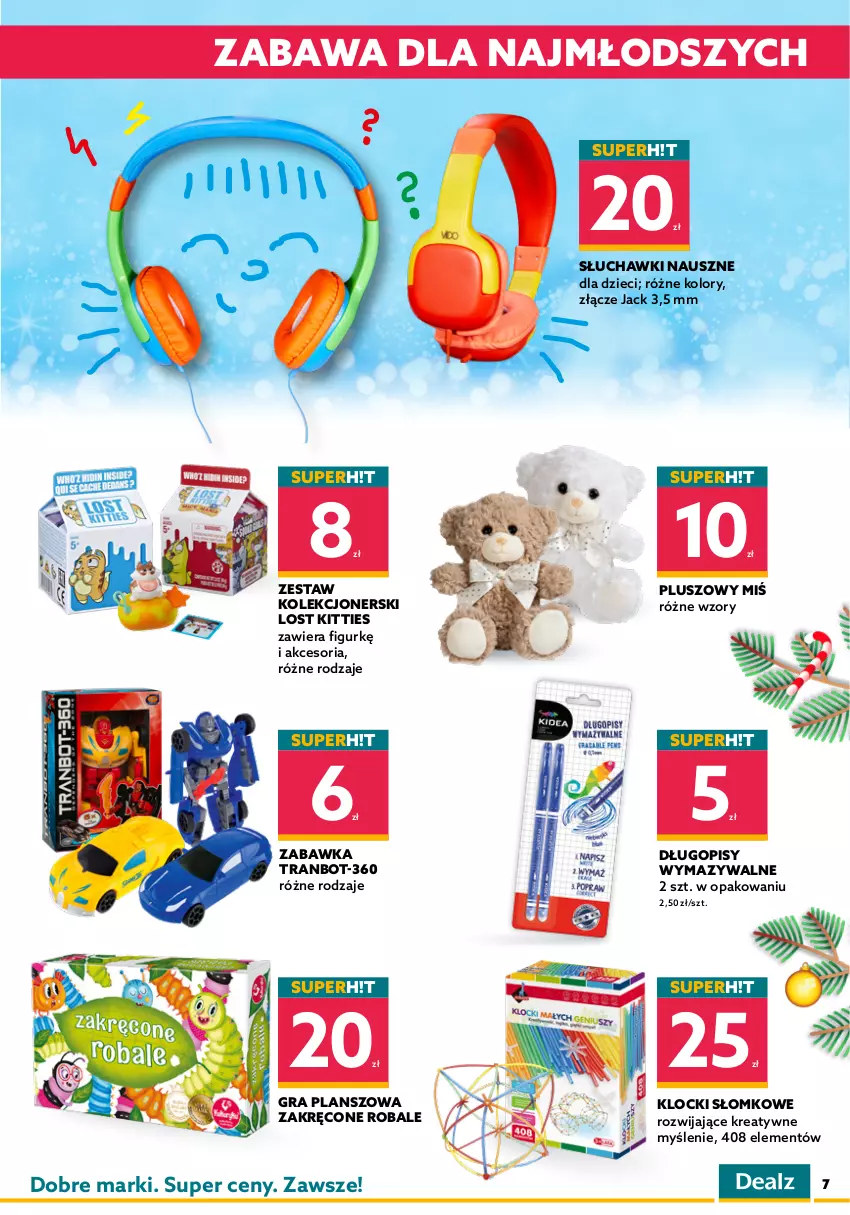 Gazetka promocyjna Dealz - Gazetka na otwarcie - Chorzów - ważna 24.11 do 08.12.2021 - strona 7 - produkty: Aquaphor, Bateria, Długopis, Dzbanek, Dzbanek filtrujący, Dziadek do orzechów, Dzieci, Gra, Klocki, Ozdoba, Podgrzewacze, Silan, Słuchawki, Tran, Zabawka