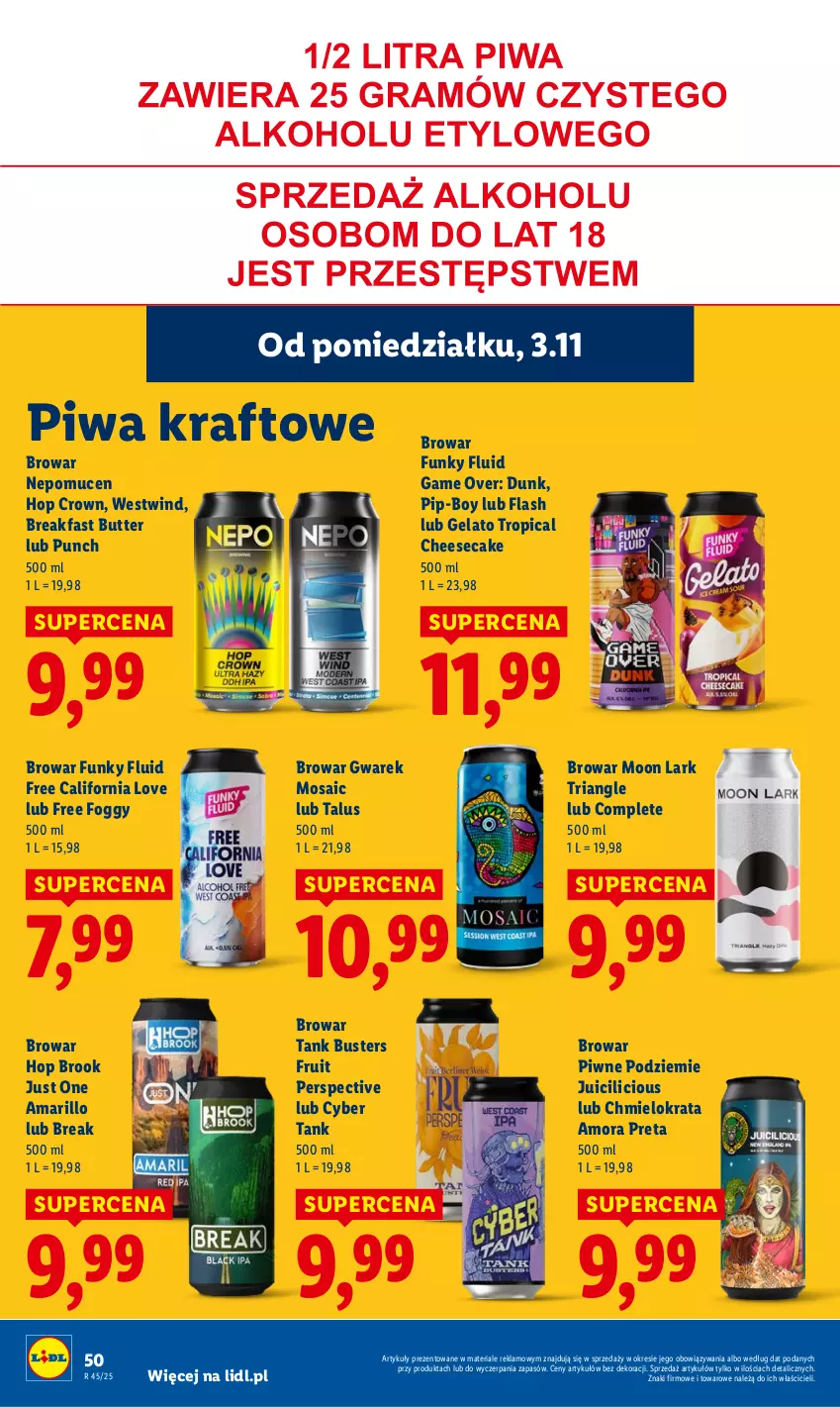 Gazetka promocyjna Lidl - GAZETKA - ważna 03.11 do 05.11.2025 - strona 52 - produkty: Fa, Piwa, Tropical