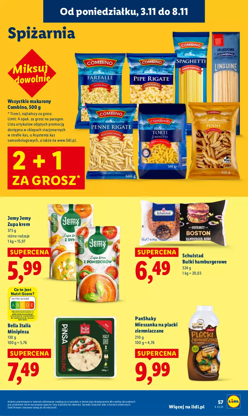 Gazetka promocyjna Lidl - GAZETKA - ważna 03.11 do 05.11.2025 - strona 59 - produkty: Bell, Bella, Burger, Hamburger, Lack, Makaron, Wazon, Zupa