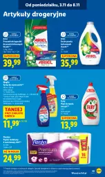 Gazetka promocyjna Lidl - GAZETKA - Gazetka - ważna od 05.11 do 05.11.2025 - strona 61 - produkty: Do mycia naczyń, Spray do czyszczenia, Papier, Płyn do mycia naczyń, Papier toaletowy, Fairy, Płyn do mycia, Flora, Ariel, Kapsułki do prania, Fa
