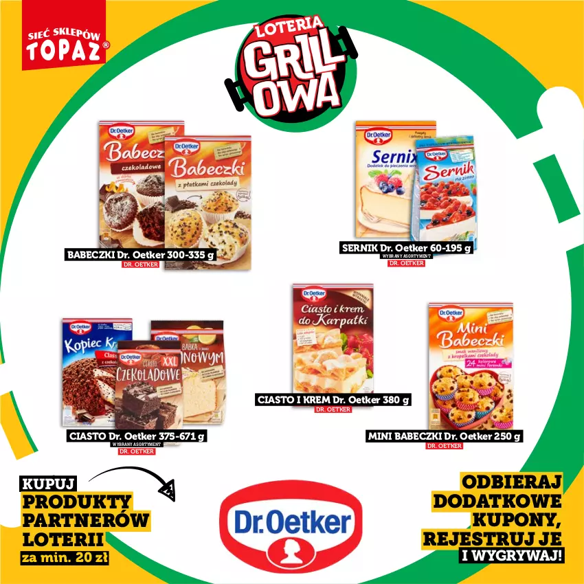 Gazetka promocyjna Topaz - Gazetka - ważna 20.04 do 14.06.2026 - strona 14 - produkty: Babeczki, Dr. Oetker, Gry, Ser