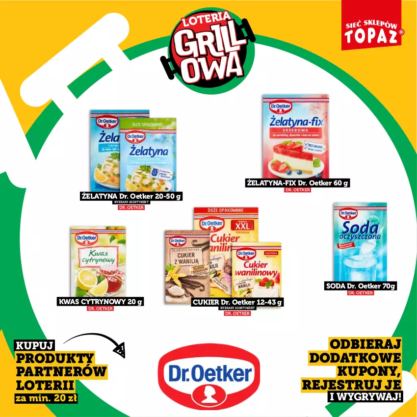 Gazetka promocyjna Topaz - Gazetka - ważna 20.04 do 14.06.2026 - strona 17 - produkty: Cukier, Dr. Oetker, Gry, Kwas cytrynowy