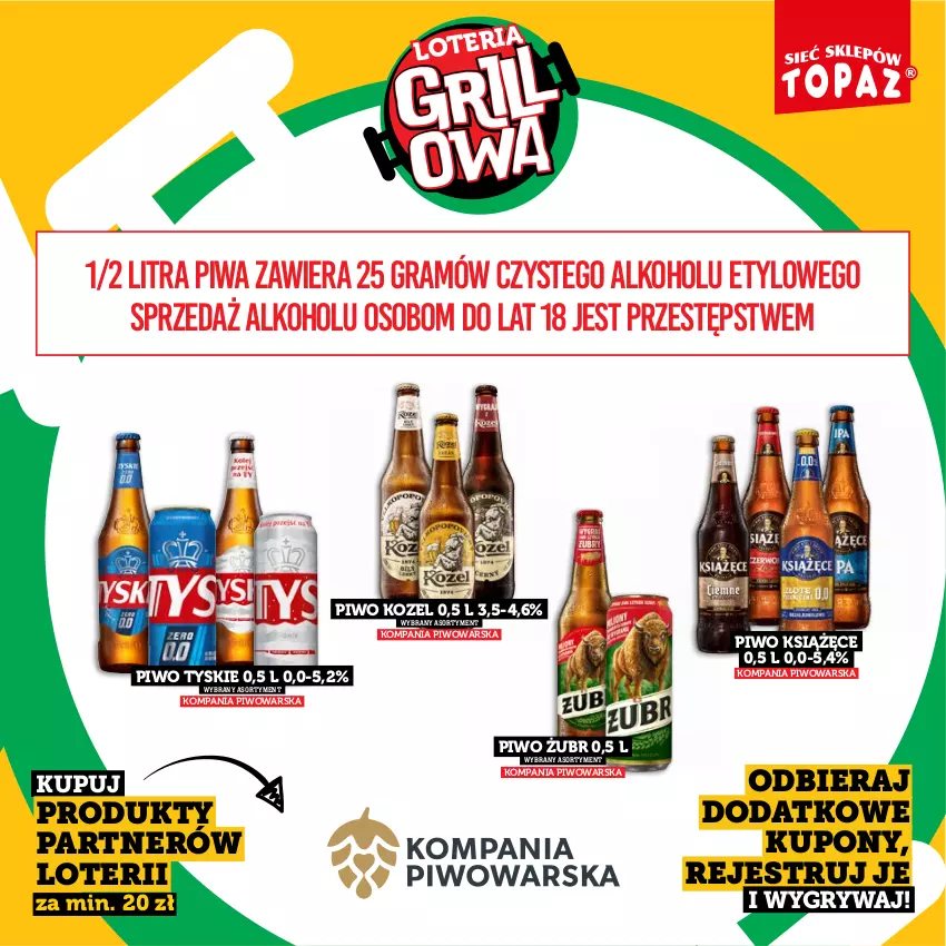 Gazetka promocyjna Topaz - Gazetka - ważna 20.04 do 14.06.2026 - strona 29 - produkty: Gra, Gry, Kozel, Książęce, Piwa, Piwo, Tyskie