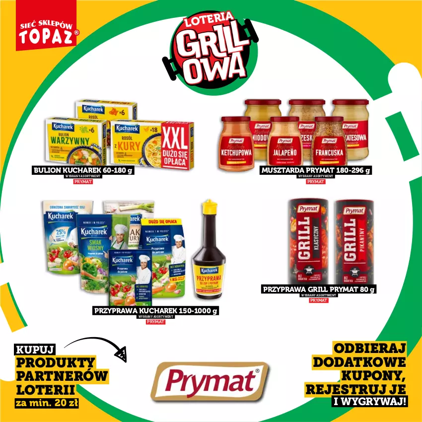 Gazetka promocyjna Topaz - Gazetka - ważna 20.04 do 14.06.2026 - strona 62 - produkty: Bulion, Grill, Gry, Kucharek, Lion, Mus, Musztarda, Prymat