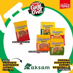 Gazetka promocyjna Topaz - Gazetka - Gazetka - ważna od 14.06 do 14.06.2026 - strona 5 - produkty: Gry, Beskidzki, Aksam, Precelki