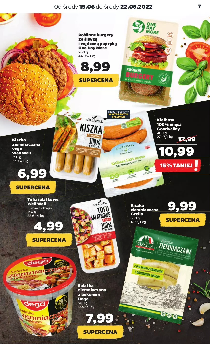 Gazetka promocyjna Netto - Gazetka spożywcza 15.06-22.06 - ważna 15.06 do 22.06.2022 - strona 7 - produkty: Beko, Burger, Dega, Kiełbasa, Sałat, Sałatka, Tofu