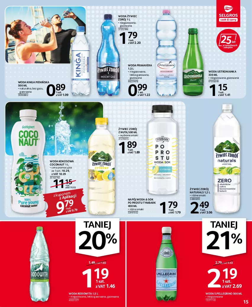 Gazetka promocyjna Selgros - Oferta spożywcza - ważna 15.06 do 29.06.2022 - strona 15 - produkty: Kokos, Napój, Prima, Primavera, Sok, Tymbark, Woda