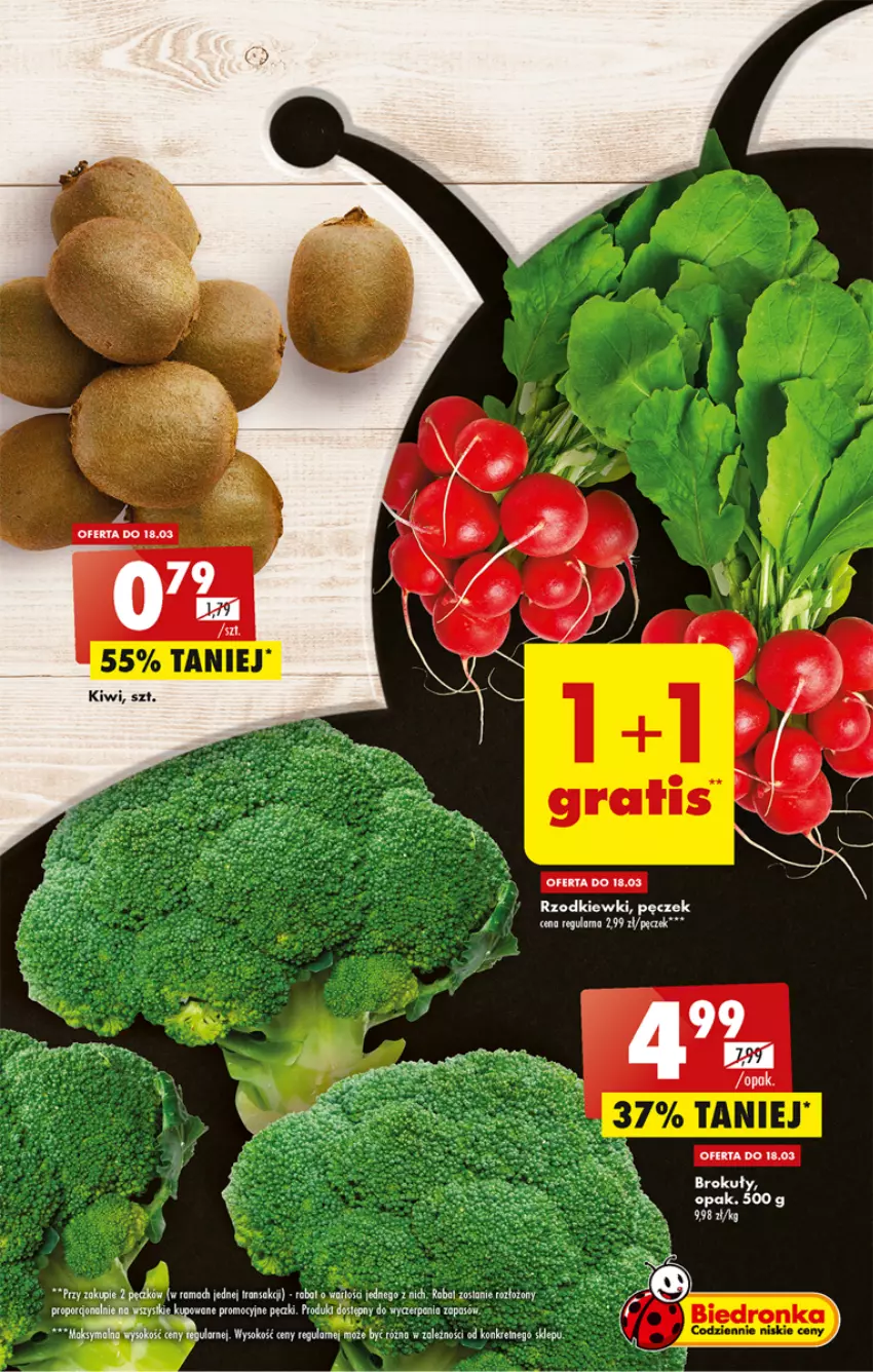 Gazetka promocyjna Biedronka - ważna 16.03 do 22.03.2023 - strona 17 - produkty: Brokuły, Kiwi