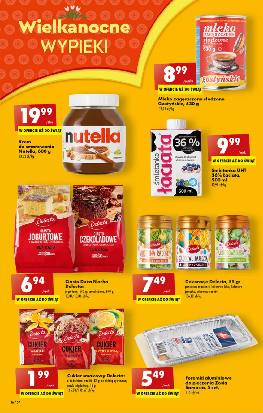 Gazetka promocyjna Biedronka - ważna 16.03 do 22.03.2023 - strona 36 - produkty: Cukier, Czekolada, Delecta, Jogurt, LG, Mleko, Mleko zagęszczone, Nutella, Piec