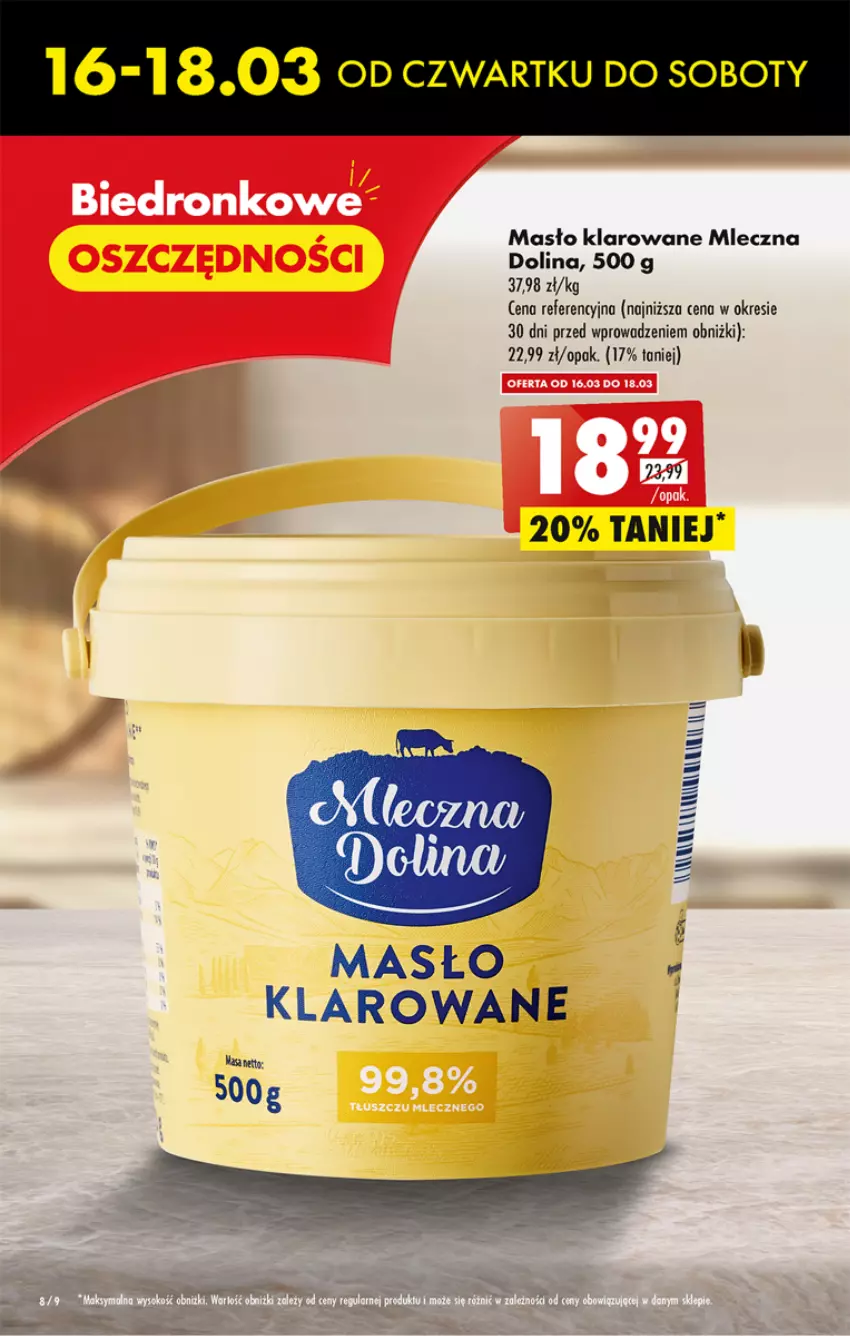 Gazetka promocyjna Biedronka - ważna 16.03 do 22.03.2023 - strona 8 - produkty: Masło, Masło klarowane