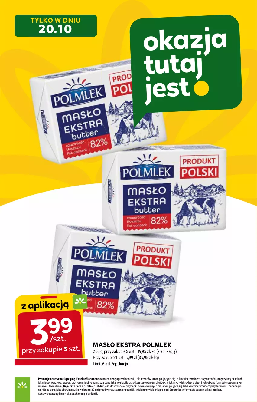 Gazetka promocyjna Stokrotka - Supermarket - ważna 16.10 do 22.10.2025 - strona 10 - produkty: Masło, Mięso, Owoce, POLMLEK, Warzywa