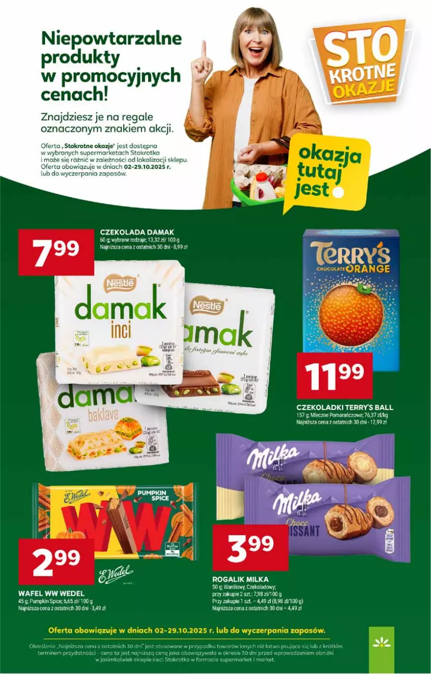Gazetka promocyjna Stokrotka - Supermarket - ważna 16.10 do 22.10.2025 - strona 24 - produkty: Czekolada, Miecz, Milka, Rogal