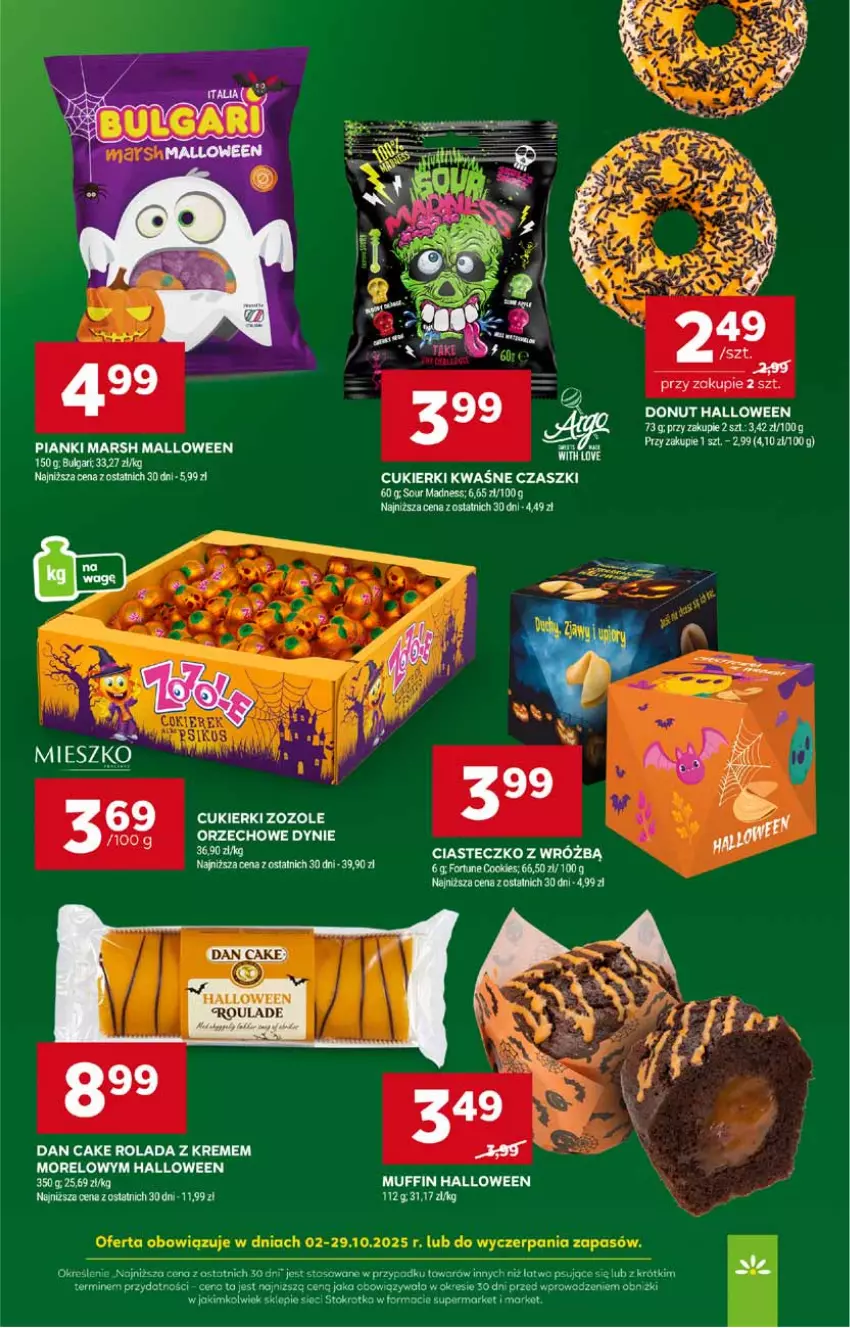 Gazetka promocyjna Stokrotka - Supermarket - ważna 16.10 do 22.10.2025 - strona 26 - produkty: Cukier, Cukierki, Dan Cake, Donut, LG, Rolada, Roller