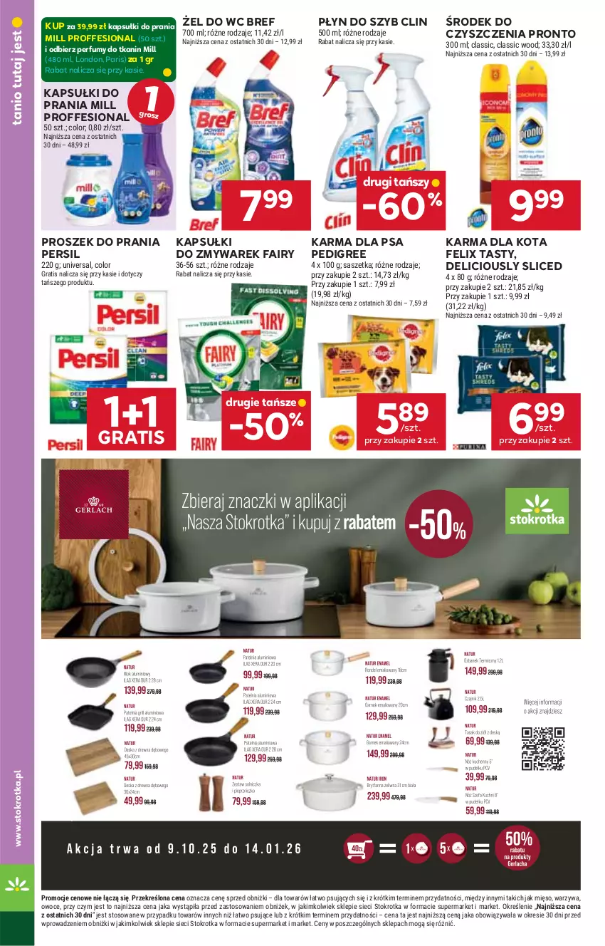 Gazetka promocyjna Stokrotka - Supermarket - ważna 16.10 do 22.10.2025 - strona 36 - produkty: Bref, Clin, Fa, Fairy, Felix, Gra, Kapsułki do prania, Mięso, Owoce, Pedigree, Perfum, Persil, Płyn do szyb, Pronto, Proszek do prania, Warzywa