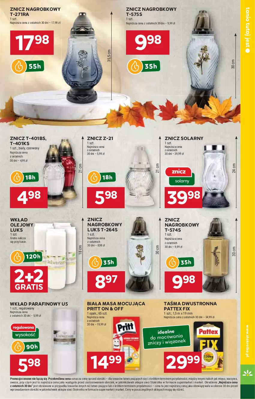 Gazetka promocyjna Stokrotka - Supermarket - ważna 16.10 do 22.10.2025 - strona 37 - produkty: Gra, Mięso, Olej, Owoce, Warzywa, Wkład olejowy, Znicz