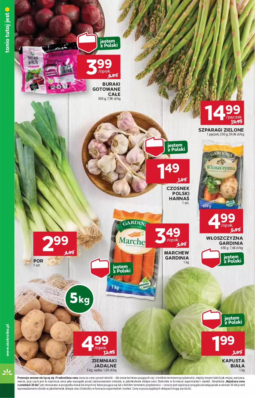 Gazetka promocyjna Stokrotka - Supermarket - ważna 16.10 do 22.10.2025 - strona 6 - produkty: Buraki, Czosnek, Harnaś, Mięso, Owoce, Por, Siatka, Warzywa, Ziemniaki