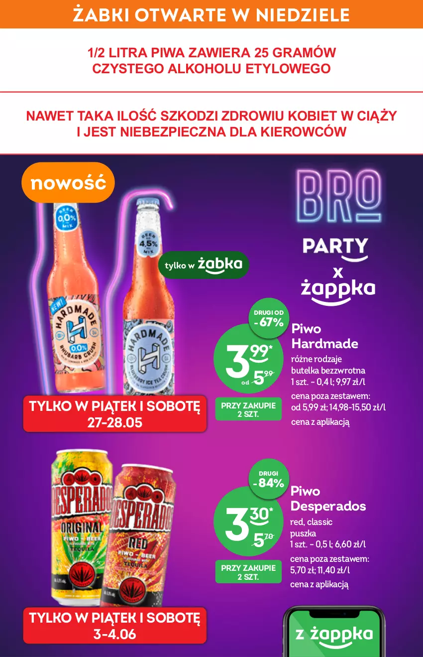 Gazetka promocyjna Żabka - ważna 25.05 do 07.06.2022 - strona 19 - produkty: Desperados, Gra, Piec, Piwa, Piwo