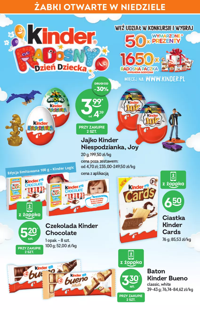 Gazetka promocyjna Żabka - ważna 25.05 do 07.06.2022 - strona 28 - produkty: Baton, Ciastka, Czekolada, Kinder, Kinder Bueno