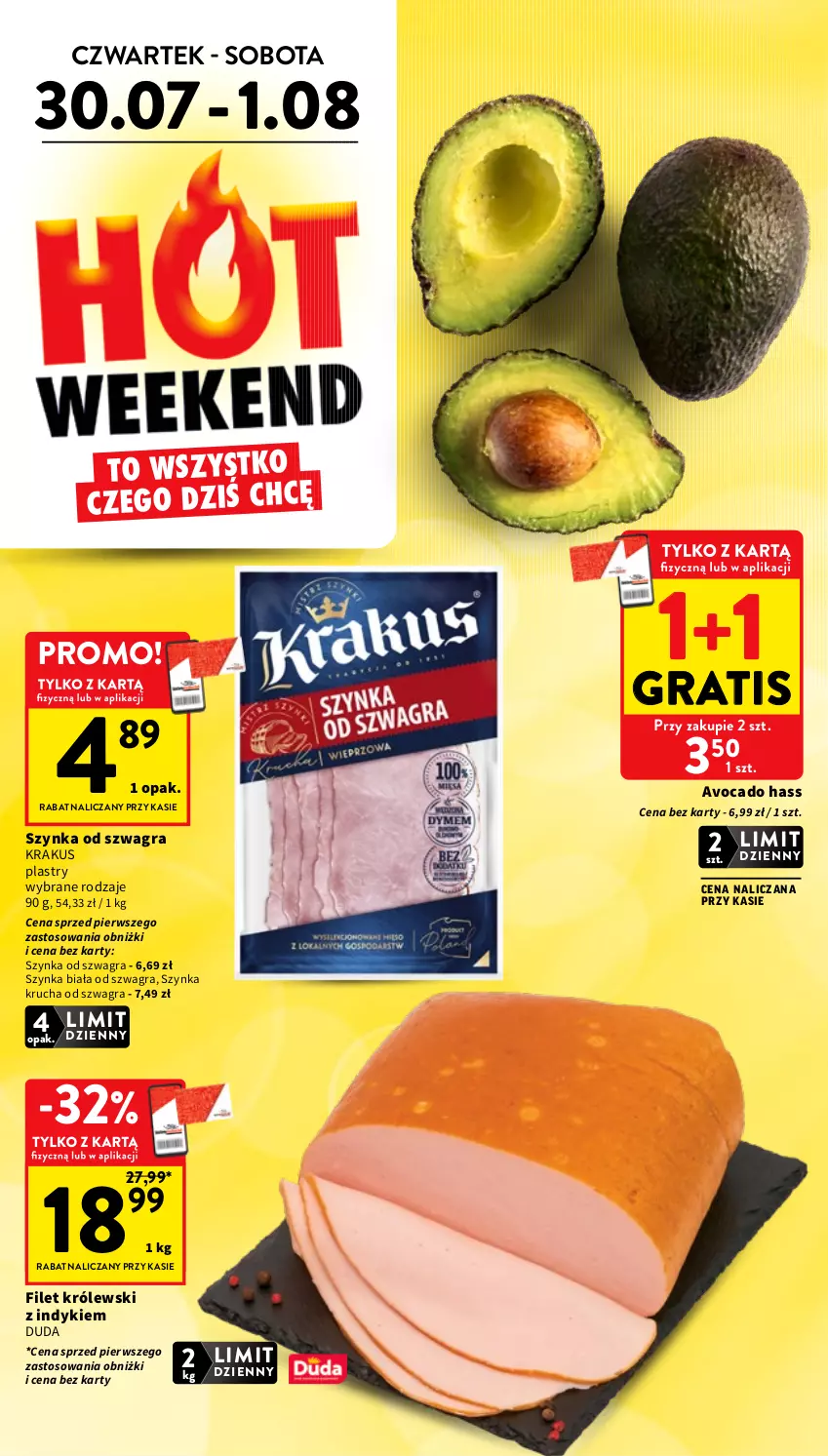 Gazetka promocyjna Intermarche - Gazetka Intermarche - ważna 30.07 do 05.08.2026 - strona 2 - produkty: Avocado, Duda, Gra, Krakus, Królewski, Szynka, Szynka biała