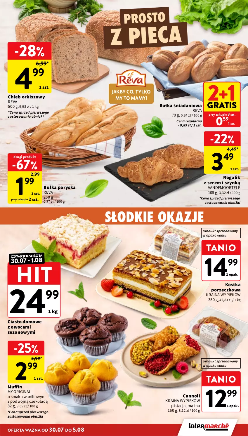 Gazetka promocyjna Intermarche - Gazetka Intermarche - ważna 30.07 do 05.08.2026 - strona 23 - produkty: Bułka, Chleb, Danio, Gin, Gra, Piec, Por, Rogal, Ser
