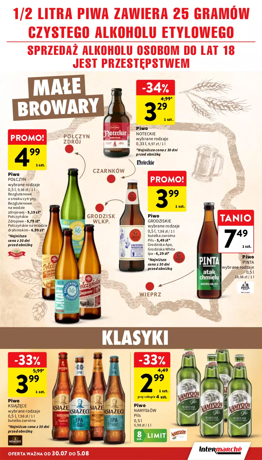 Gazetka promocyjna Intermarche - Gazetka Intermarche - ważna 30.07 do 05.08.2026 - strona 31 - produkty: Cytryny, Gra, Książęce, Namysłów, Piwa, Piwo