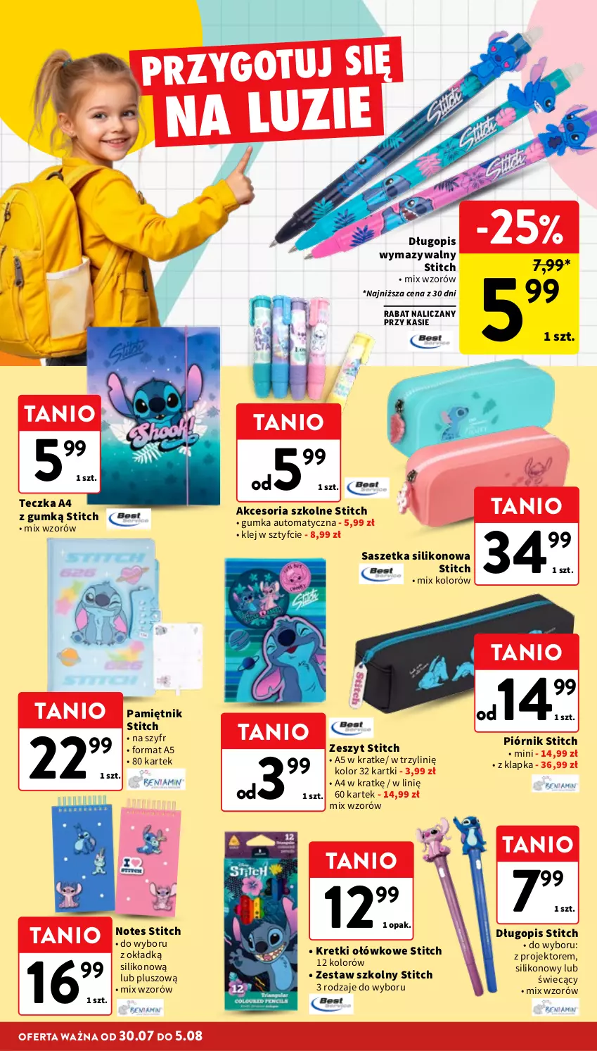 Gazetka promocyjna Intermarche - Gazetka Intermarche - ważna 30.07 do 05.08.2026 - strona 40 - produkty: Długopis, Klej, Kret, Pamiętnik, Piórnik