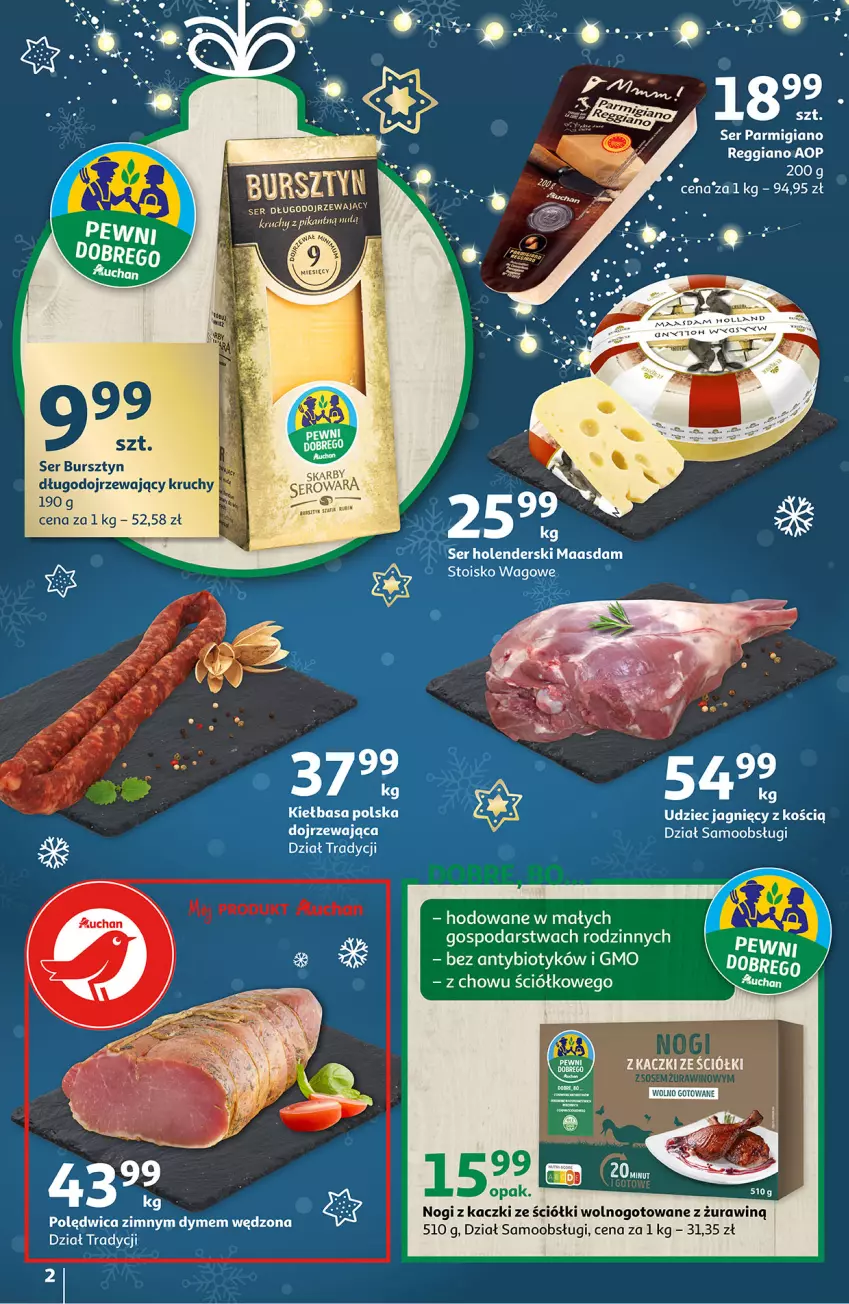 Gazetka promocyjna Auchan - Magia Produktów Hipermarkety - ważna 25.11 do 01.12.2021 - strona 2 - produkty: Bursztyn, Maasdam, Polędwica, Ser