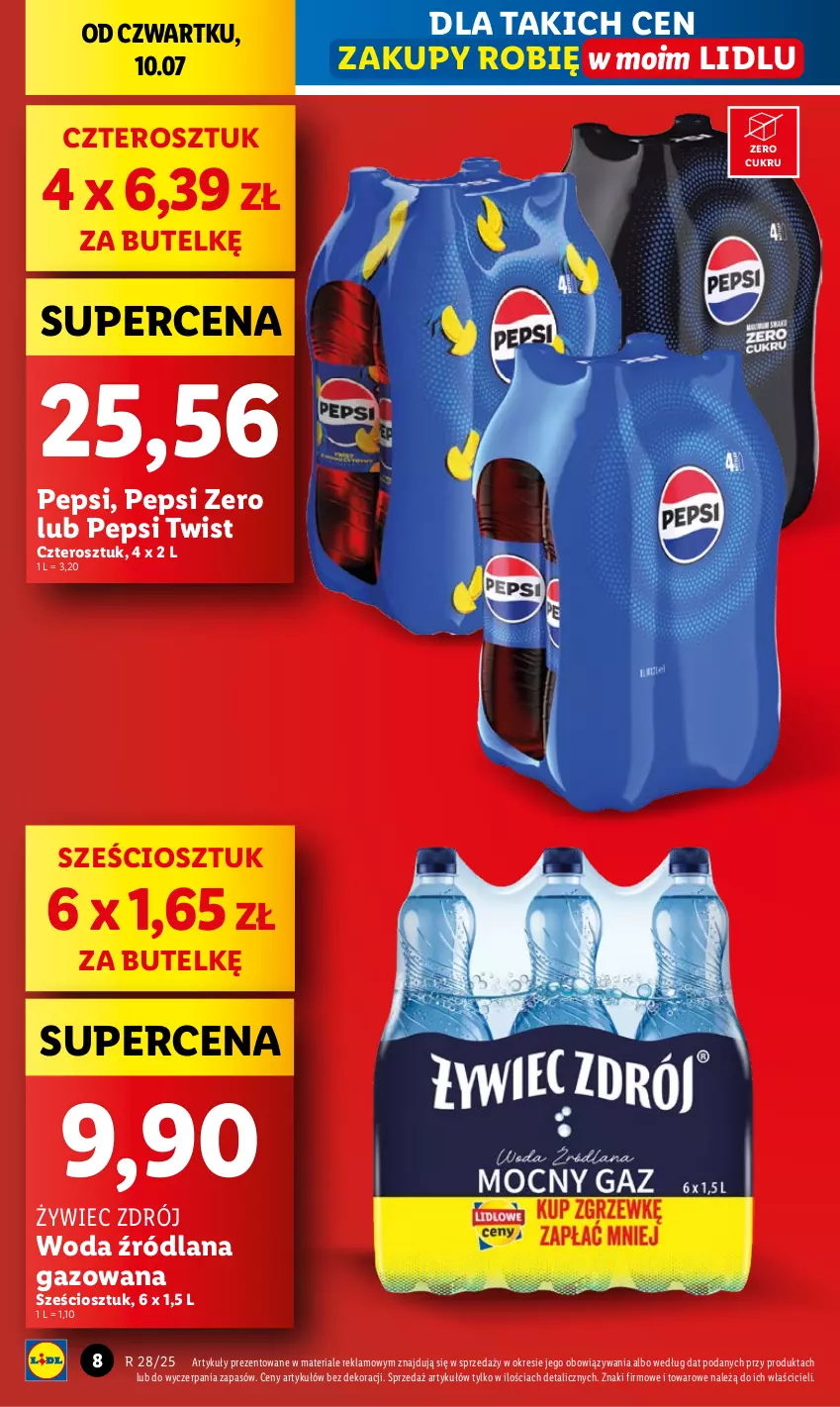 Gazetka promocyjna Lidl - GAZETKA - ważna 10.07 do 12.07.2025 - strona 8 - produkty: LANA, Pepsi, Woda