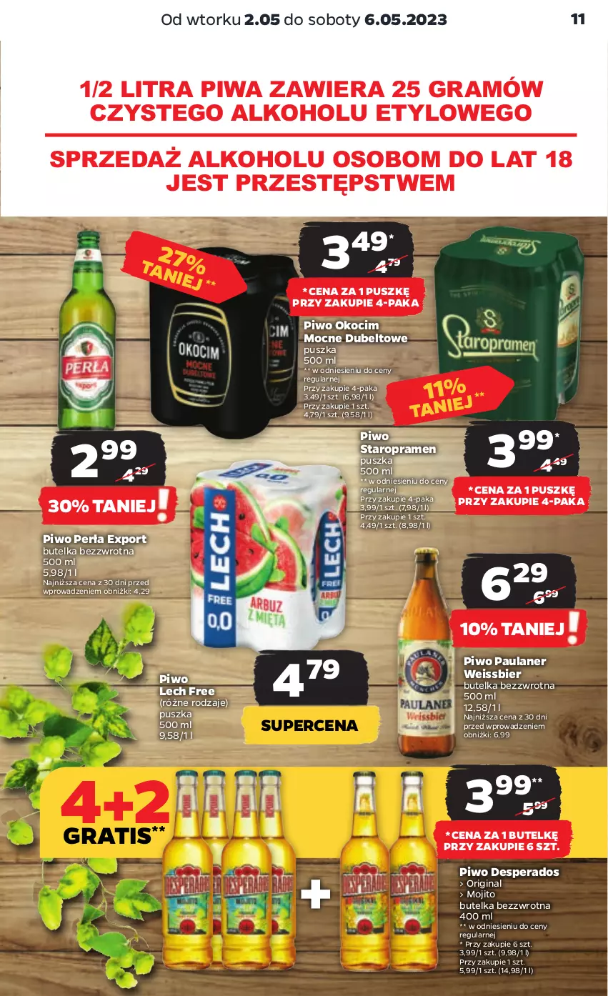 Gazetka promocyjna Netto - Artykuły spożywcze - ważna 02.05 do 06.05.2023 - strona 11 - produkty: Desperados, Gin, Gra, Koc, Okocim, Perła, Piwa, Piwo, Por