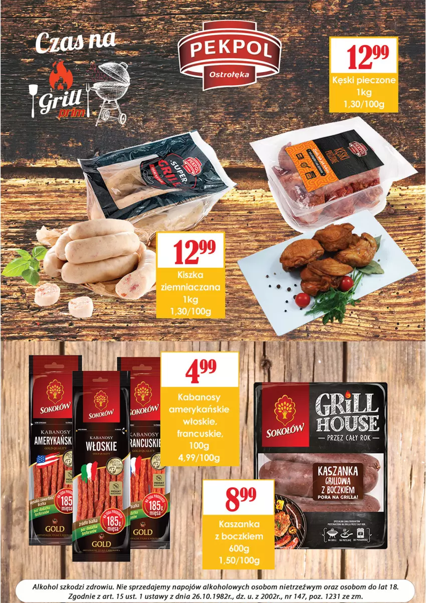 Gazetka promocyjna Prim Market - Gazetka - ważna 02.05 do 31.05.2021 - strona 8 - produkty: Grill, Kabanos, Kasza, Kaszanka, LG, Piec, Por