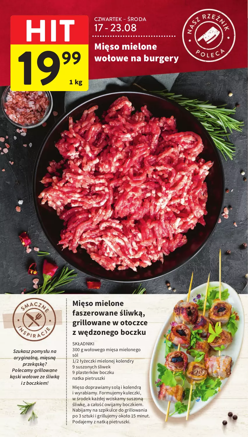 Gazetka promocyjna Intermarche - Gazetka Intermarche - ważna 17.08 do 23.08.2023 - strona 11 - produkty: Burger, Fa, Gin, Grill, Mięso, Mięso mielone, Natka pietruszki, Sól