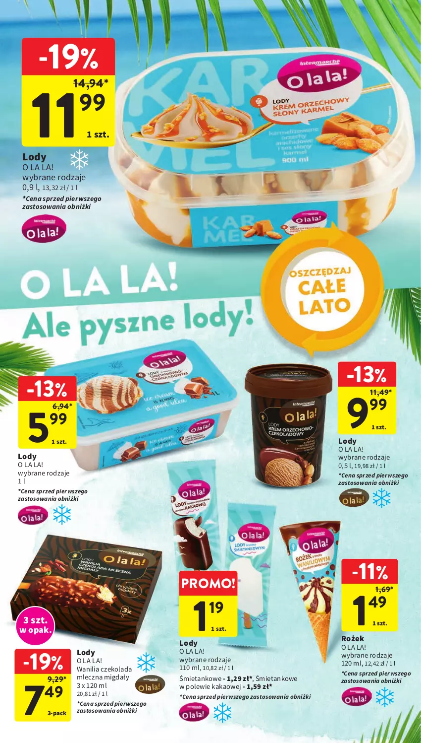 Gazetka promocyjna Intermarche - Gazetka Intermarche - ważna 17.08 do 23.08.2023 - strona 21 - produkty: Czekolada, Czekolada mleczna, Kakao, Lody, Migdały