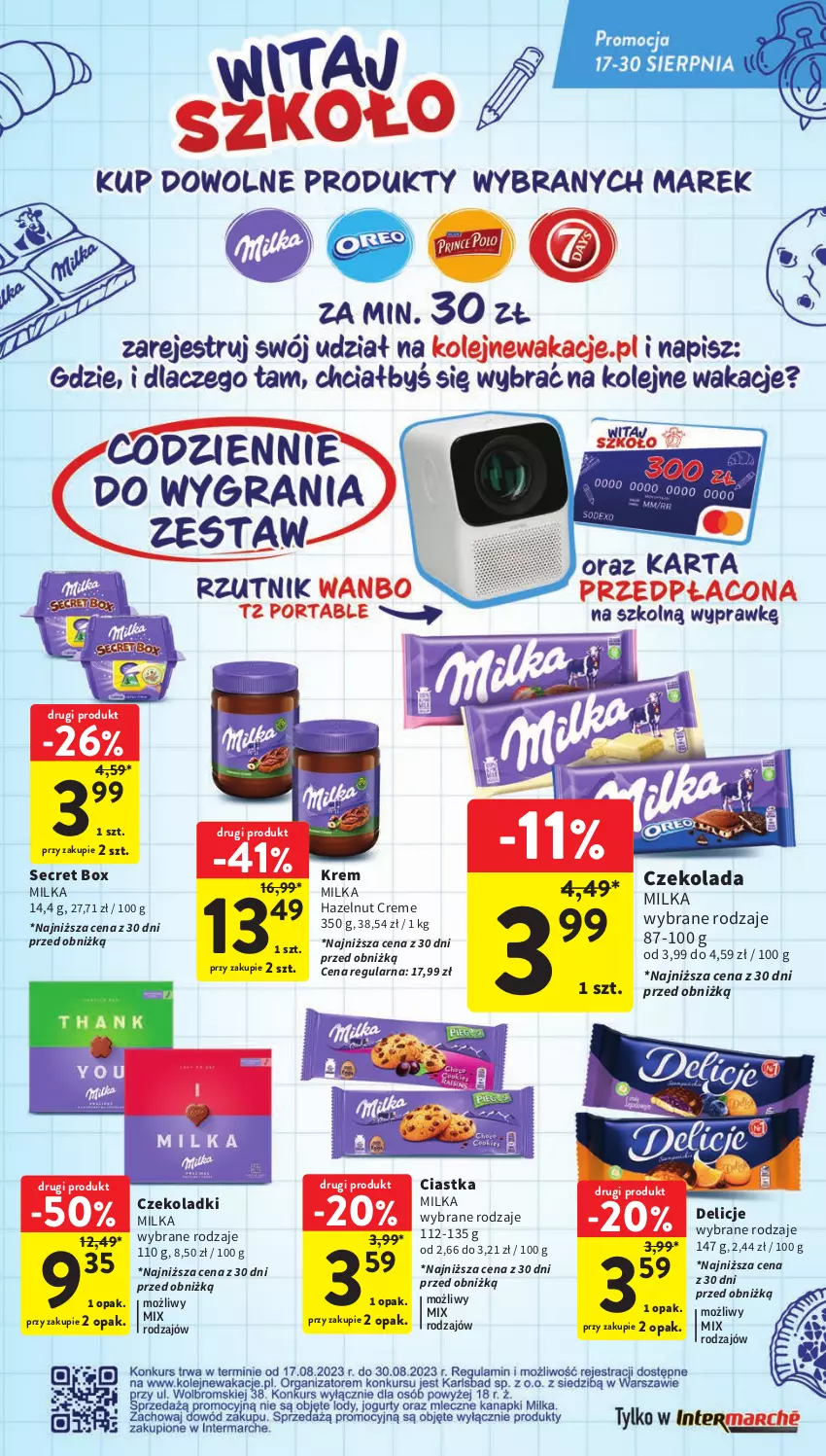 Gazetka promocyjna Intermarche - Gazetka Intermarche - ważna 17.08 do 23.08.2023 - strona 24 - produkty: Ciastka, Czekolada, Delicje, Milka