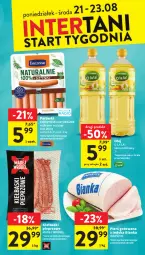 Gazetka promocyjna Intermarche - Gazetka Intermarche - Gazetka - ważna od 23.08 do 23.08.2023 - strona 39 - produkty: Parówki, Madej Wróbel, Kiełbaski pieprzowe, Tarczyński, Pieprz, Olej, Bianka