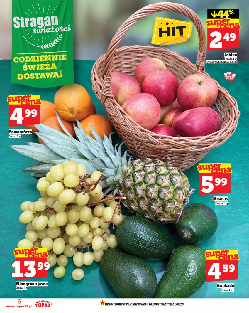 Gazetka promocyjna Topaz - Gazetka - ważna 13.02 do 19.02.2025 - strona 6 - produkty: Ananas, Top, Wino