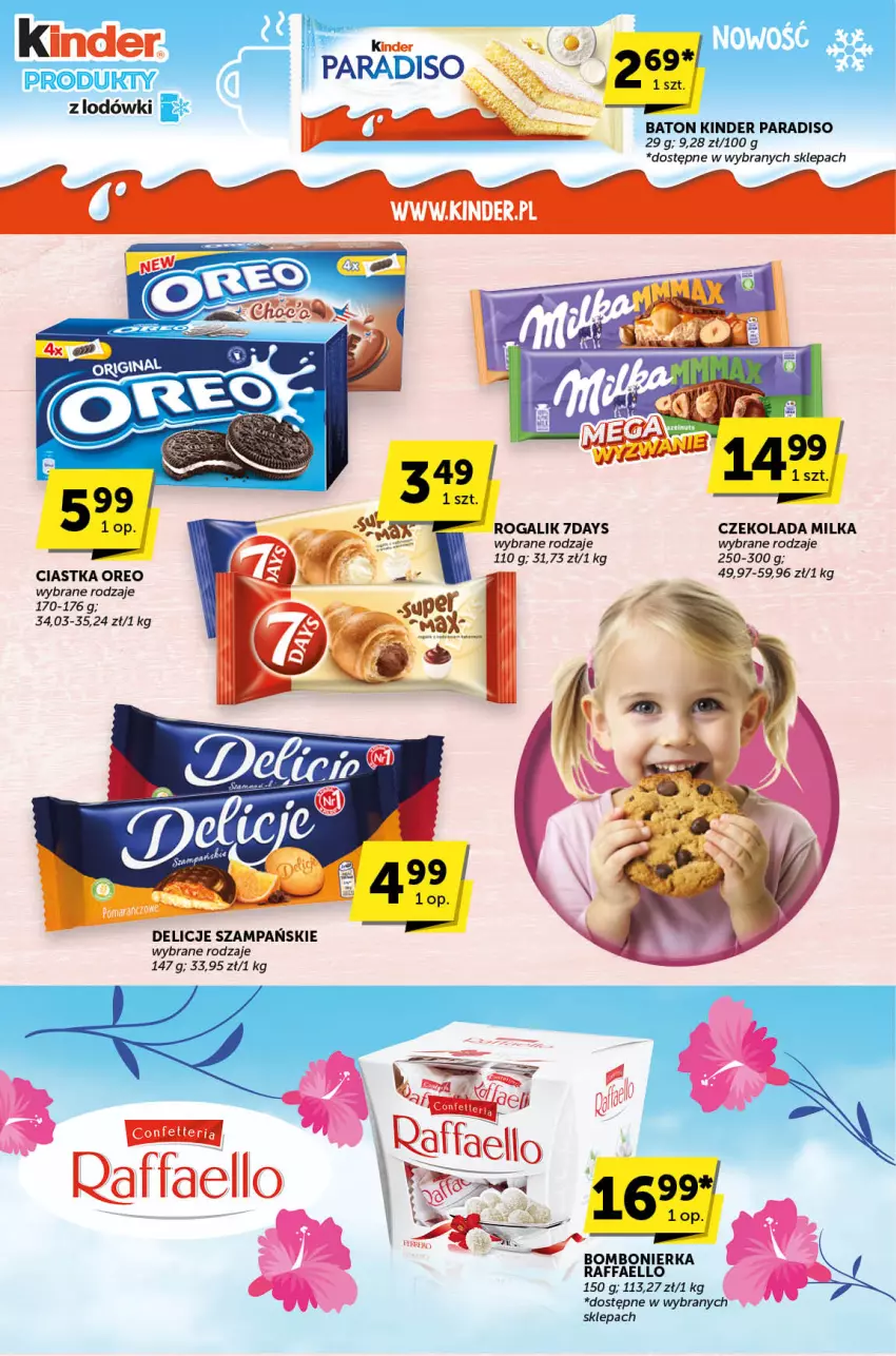 Gazetka promocyjna ABC - ważna 03.10 do 15.10.2024 - strona 25 - produkty: Baton, Ciastka, Czekolada, Delicje, Fa, Kinder, Milka, Mola, Oreo, Raffaello, Rogal