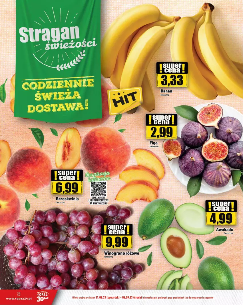 Gazetka promocyjna Topaz - Gazetka - ważna 31.08 do 06.09.2023 - strona 8 - produkty: Fa, Top, Wino