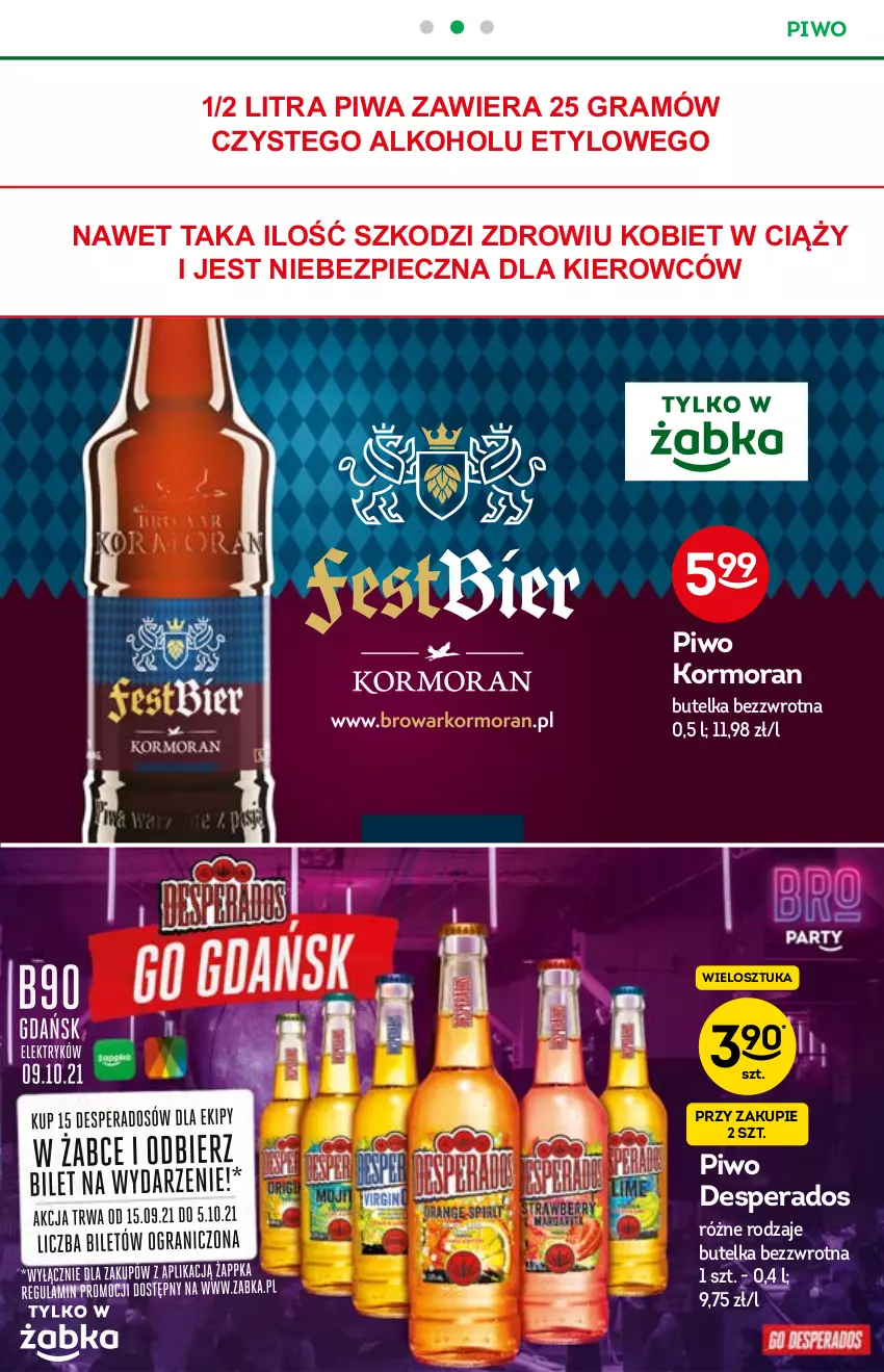 Gazetka promocyjna Żabka - ważna 15.09 do 21.09.2021 - strona 13 - produkty: Desperados, Gra, Piec, Piwa, Piwo