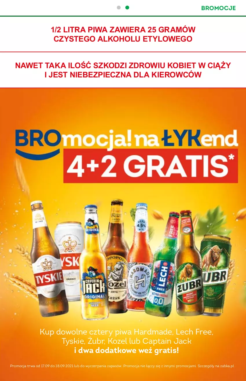 Gazetka promocyjna Żabka - ważna 15.09 do 21.09.2021 - strona 5 - produkty: Captain Jack, Gra, Kozel, Piec, Piwa, Tyskie