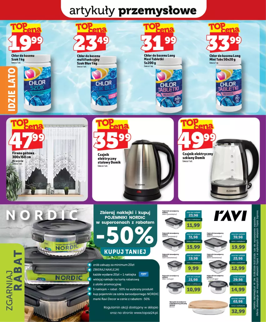 Gazetka promocyjna Topaz - Gazetka - ważna 11.06 do 17.06.2026 - strona 60 - produkty: Czajnik, Czajnik elektryczny, Firana, Klej, Pojemnik, Por, Tablet, Top
