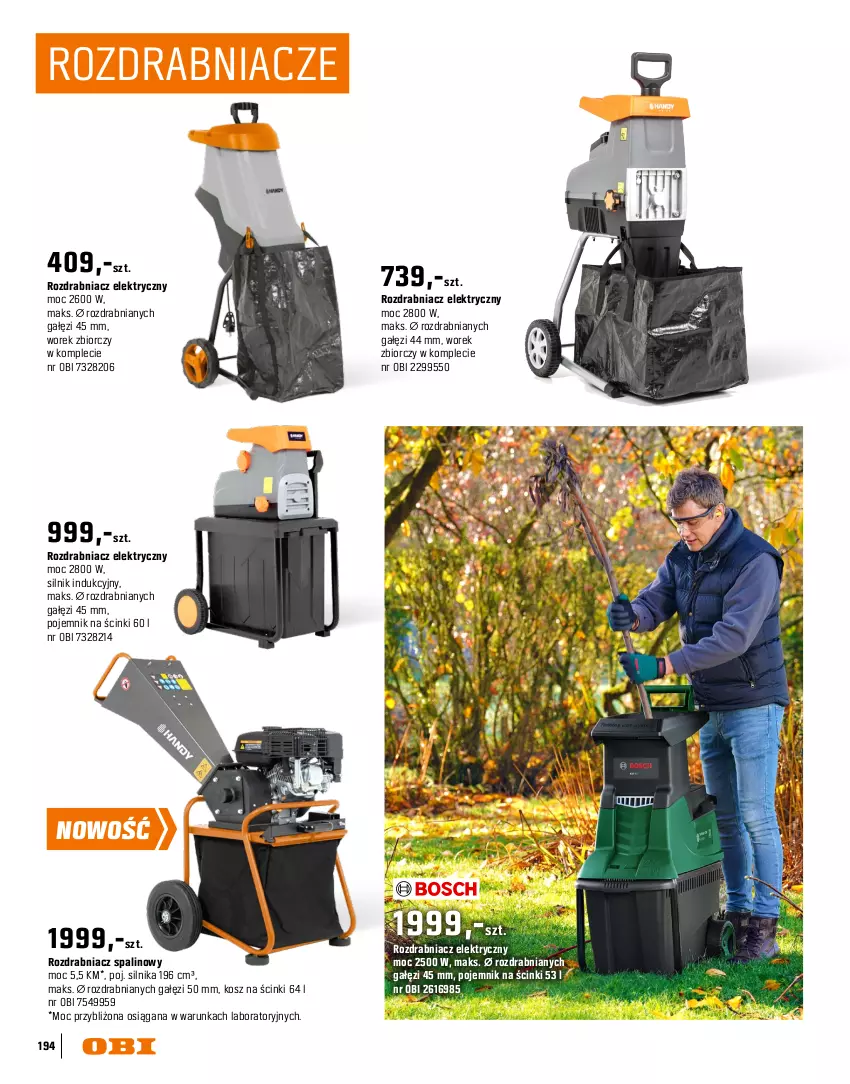 Gazetka promocyjna Obi - Gazetka OBI - ważna 16.03 do 31.08.2026 - strona 194 - produkty: Kosz, Parka, Piec, Pojemnik, Rozdrabniacz