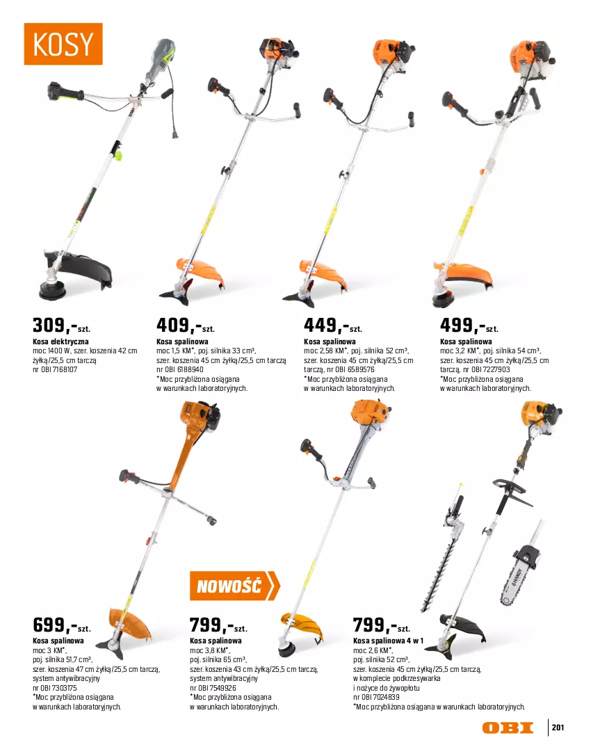 Gazetka promocyjna Obi - Gazetka OBI - ważna 16.03 do 31.08.2026 - strona 201 - produkty: Kasza, Kosz, Noż, Nożyce, Teleskop, Warka